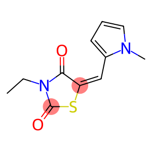 3-ethyl-5-[(1-methyl-1H-pyrrol-2-yl)methylene]-1,3-thiazolidine-2,4-dione