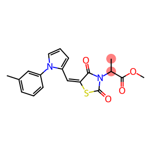 methyl 2-(5-{[1-(3-methylphenyl)-1H-pyrrol-2-yl]methylene}-2,4-dioxo-1,3-thiazolidin-3-yl)propanoate