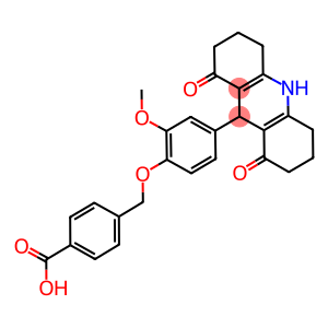 4-{[4-(1,8-dioxo-1,2,3,4,5,6,7,8,9,10-decahydro-9-acridinyl)-2-methoxyphenoxy]methyl}benzoic acid