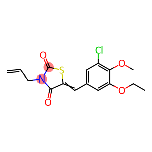 3-allyl-5-(3-chloro-5-ethoxy-4-methoxybenzylidene)-1,3-thiazolidine-2,4-dione