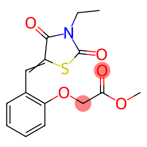 methyl {2-[(3-ethyl-2,4-dioxo-1,3-thiazolidin-5-ylidene)methyl]phenoxy}acetate