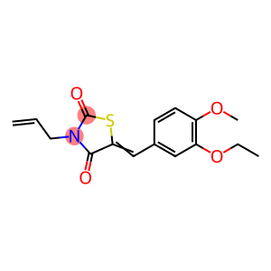 (5E)-5-(3-ethoxy-4-methoxybenzylidene)-3-(prop-2-en-1-yl)-1,3-thiazolidine-2,4-dione