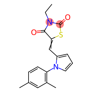 (5E)-5-{[1-(2,4-dimethylphenyl)-1H-pyrrol-2-yl]methylidene}-3-ethyl-1,3-thiazolidine-2,4-dione