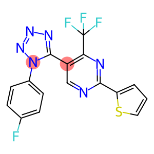 5-[1-(4-fluorophenyl)-1H-tetraazol-5-yl]-2-(2-thienyl)-4-(trifluoromethyl)pyrimidine