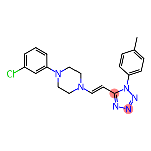 1-(3-chlorophenyl)-4-{2-[1-(4-methylphenyl)-1H-tetraazol-5-yl]vinyl}piperazine