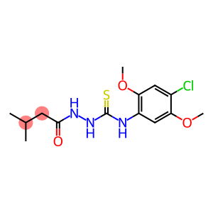 N-(4-chloro-2,5-dimethoxyphenyl)-2-(3-methylbutanoyl)hydrazinecarbothioamide