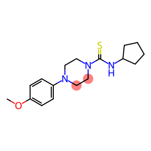 N-cyclopentyl-4-(4-methoxyphenyl)-1-piperazinecarbothioamide
