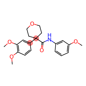 4-(3,4-dimethoxyphenyl)-N-(3-methoxyphenyl)tetrahydro-2H-pyran-4-carboxamide