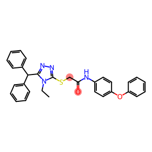 2-[(5-benzhydryl-4-ethyl-4H-1,2,4-triazol-3-yl)sulfanyl]-N-(4-phenoxyphenyl)acetamide