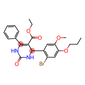 ethyl 4-(2-bromo-5-methoxy-4-propoxyphenyl)-2-oxo-6-phenyl-1,2,3,4-tetrahydro-5-pyrimidinecarboxylate