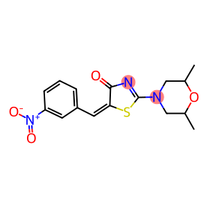 2-(2,6-dimethyl-4-morpholinyl)-5-{3-nitrobenzylidene}-1,3-thiazol-4(5H)-one