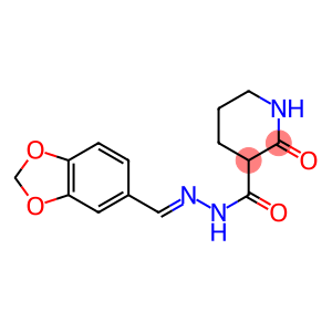 N'-(1,3-benzodioxol-5-ylmethylene)-2-oxo-3-piperidinecarbohydrazide