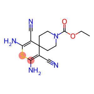 ethyl 2,4-diamino-1,5-dicyano-3-thia-9-azaspiro[5.5]undeca-1,4-diene-9-carboxylate