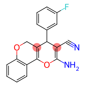 2-amino-4-(3-fluorophenyl)-4H,5H-pyrano[3,2-c]chromene-3-carbonitrile