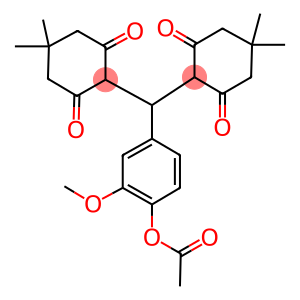 4-[bis(4,4-dimethyl-2,6-dioxocyclohexyl)methyl]-2-methoxyphenyl acetate