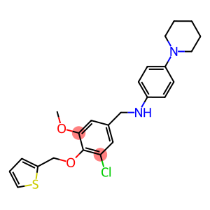 N-[3-chloro-5-methoxy-4-(thien-2-ylmethoxy)benzyl]-4-piperidin-1-ylaniline