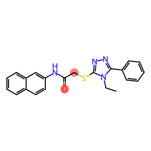 2-[(4-ethyl-5-phenyl-4H-1,2,4-triazol-3-yl)sulfanyl]-N-(naphthalen-2-yl)acetamide