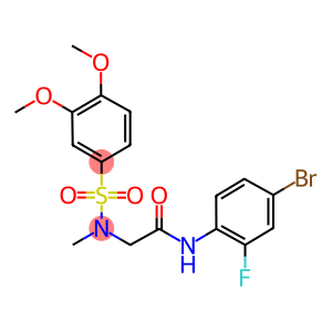 N-(4-bromo-2-fluorophenyl)-2-[[(3,4-dimethoxyphenyl)sulfonyl](methyl)amino]acetamide