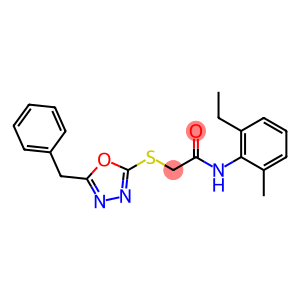 Acetamide, N-(2-ethyl-6-methylphenyl)-2-[[5-(phenylmethyl)-1,3,4-oxadiazol-2-yl]thio]-