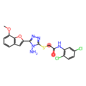 2-{[4-amino-5-(7-methoxy-1-benzofuran-2-yl)-4H-1,2,4-triazol-3-yl]sulfanyl}-N-(2,5-dichlorophenyl)acetamide