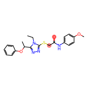 2-{[4-ethyl-5-(1-phenoxyethyl)-4H-1,2,4-triazol-3-yl]sulfanyl}-N-(4-methoxyphenyl)acetamide