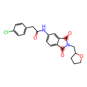 2-(4-chlorophenyl)-N-[1,3-dioxo-2-(tetrahydro-2-furanylmethyl)-2,3-dihydro-1H-isoindol-5-yl]acetamide