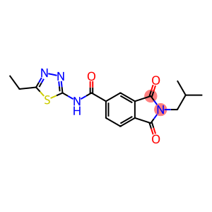 N-(5-ethyl-1,3,4-thiadiazol-2-yl)-2-isobutyl-1,3-dioxo-5-isoindolinecarboxamide