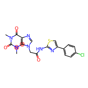 N-[4-(4-chlorophenyl)-1,3-thiazol-2-yl]-2-(1,3-dimethyl-2,6-dioxo-1,2,3,6-tetrahydro-9H-purin-9-yl)acetamide