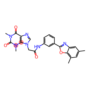 N-[3-(5,7-dimethyl-1,3-benzoxazol-2-yl)phenyl]-2-(1,3-dimethyl-2,6-dioxo-1,2,3,6-tetrahydro-9H-purin-9-yl)acetamide