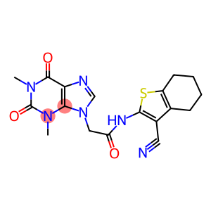 N-(3-cyano-4,5,6,7-tetrahydro-1-benzothien-2-yl)-2-(1,3-dimethyl-2,6-dioxo-1,2,3,6-tetrahydro-9H-purin-9-yl)acetamide