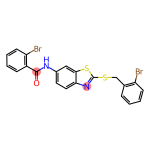 2-bromo-N-{2-[(2-bromobenzyl)sulfanyl]-1,3-benzothiazol-6-yl}benzamide