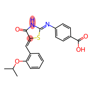 4-{[5-(2-isopropoxybenzylidene)-4-oxo-1,3-thiazolidin-2-ylidene]amino}benzoic acid