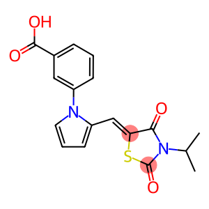 3-{2-[(3-isopropyl-2,4-dioxo-1,3-thiazolidin-5-ylidene)methyl]-1H-pyrrol-1-yl}benzoic acid