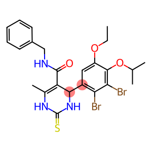 N-benzyl-4-(2,3-dibromo-5-ethoxy-4-isopropoxyphenyl)-6-methyl-2-thioxo-1,2,3,4-tetrahydro-5-pyrimidinecarboxamide