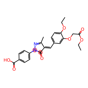 4-{4-[4-ethoxy-3-(2-ethoxy-2-oxoethoxy)benzylidene]-3-methyl-5-oxo-4,5-dihydro-1H-pyrazol-1-yl}benzoic acid