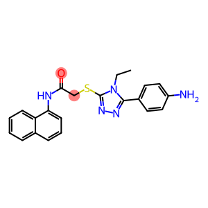 2-{[5-(4-aminophenyl)-4-ethyl-4H-1,2,4-triazol-3-yl]sulfanyl}-N-(1-naphthyl)acetamide