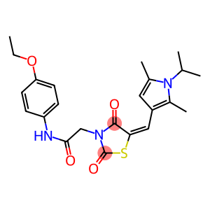 N-(4-ethoxyphenyl)-2-{5-[(1-isopropyl-2,5-dimethyl-1H-pyrrol-3-yl)methylene]-2,4-dioxo-1,3-thiazolidin-3-yl}acetamide