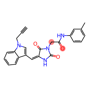 2-(2,5-dioxo-4-{[1-(2-propynyl)-1H-indol-3-yl]methylene}-1-imidazolidinyl)-N-(3-methylphenyl)acetamide