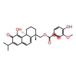 4-Hydroxy-3-methoxybenzoic acid [(1S)-1,2,3,4,4a,6-hexahydro-5-hydroxy-1,4aβ-dimethyl-7-isopropyl-6-oxophenanthren-1β-yl]methyl ester