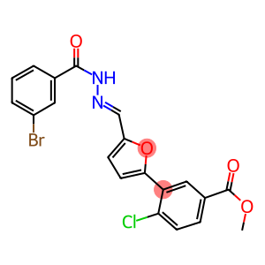 methyl 3-{5-[2-(3-bromobenzoyl)carbohydrazonoyl]-2-furyl}-4-chlorobenzoate