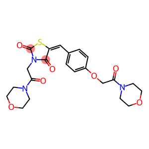 5-{4-[2-(4-morpholinyl)-2-oxoethoxy]benzylidene}-3-[2-(4-morpholinyl)-2-oxoethyl]-1,3-thiazolidine-2,4-dione