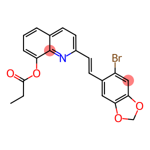 2-[2-(6-bromo-1,3-benzodioxol-5-yl)vinyl]-8-quinolinyl propionate