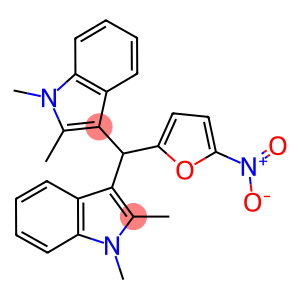 3-((1,2-dimethyl-1H-indol-3-yl){5-nitro-2-furyl}methyl)-1,2-dimethyl-1H-indole