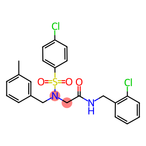 N-(2-chlorobenzyl)-2-[[(4-chlorophenyl)sulfonyl](3-methylbenzyl)amino]acetamide