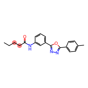 N-{3-[5-(4-methylphenyl)-1,3,4-oxadiazol-2-yl]phenyl}pentanamide