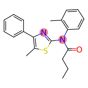 N-(2-methylphenyl)-N-(5-methyl-4-phenyl-1,3-thiazol-2-yl)butanamide