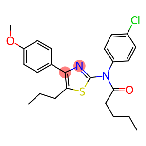 N-(4-chlorophenyl)-N-[4-(4-methoxyphenyl)-5-propyl-1,3-thiazol-2-yl]pentanamide