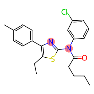 N-(3-chlorophenyl)-N-[5-ethyl-4-(4-methylphenyl)-1,3-thiazol-2-yl]pentanamide