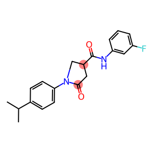 N-(3-fluorophenyl)-1-(4-isopropylphenyl)-5-oxo-3-pyrrolidinecarboxamide