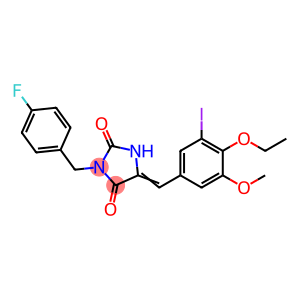 2,4-Imidazolidinedione, 5-[(4-ethoxy-3-iodo-5-methoxyphenyl)methylene]-3-[(4-fluorophenyl)methyl]-